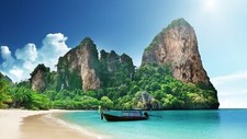Landscape nature mountains clouds thailand trees forest Custom Gaming Mat Desk picture