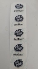 10pcs Black Vintage Intel Inside Pentium Stickers (Scotch Adhesive) with Track picture