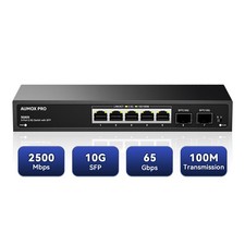 7 Port 2.5Gb Unmanaged Ethernet Switch with 5* 2.5G Base-T Ports, 2*10G SFP P... picture
