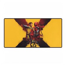 Deadpool And Wolverine X-Logo Action Duo Mouse Pad Desk Mats Marvel Comics picture
