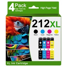 4x 212XL Ink Cartridges Replacement for Epson WorkForce WF-2830 WF-2850 XP-4100 picture