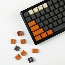 Carbon Miami PBT Double Shot Shine Through ANSI Backlit Keycaps Reversed picture