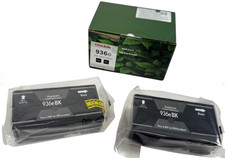 2 Pack 936e Black Ink Cartridges for HP OfficeJet Pro 9125e 9120e 9730e 9135e picture