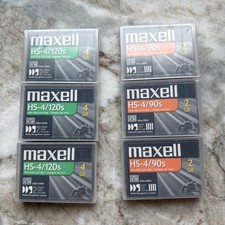 3 X Maxell HS-4/120s 4gb & 3 X HS-4/90S 2 Gb4mm Data Cartridges DDS NEW 6 Total picture