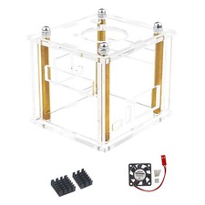 Acrylic Enclosure Clear Protective Shell W/ Cooling Fan for Orange Pi Zero 3 picture