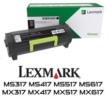 Mostly New Genuine Lexmark 51B1H00 Toner MS317 MS417 MS517 MS617 SEALED BAG 90% picture