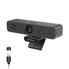 TOALLIN UHD 4K AI Webcam Video Bar Speaker All-in-1 Dual Mics USB-C Plug & Play picture