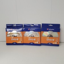 LOT of 3 Verbatim 97957 DVD-R 4.7GB 16X 120min 10pk Blank Discs 30 Total New NIP picture
