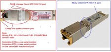 Cisco SFP-10G-T-X Chinese Fake vs Real Cisco SFP-10G-T-X comparison No Sale picture