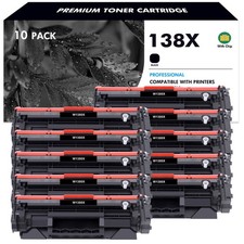 10x 138X W1380X Black Toner Cartridge (with Chip) for HP Pro 3001fdw MFP 3101fdw picture