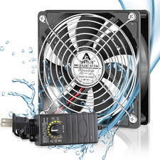 120Mm IP67 Waterproof Fan W/Speed Controller 110V 120V AC Powered | 12V picture