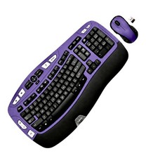Logitech MK550 Comfort Wave K350 Purple Wireless Ergonomic Keyboard M510 Combo picture