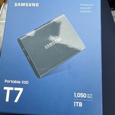 Samsung T7 1TB Portable External SSD USB-C Gray MU-PC1T0TAM New Sealed picture