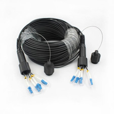 150M LC-LC SM 4 Strand Armored Fiber Patch Cord TPU Waterproof Outdoor Cable-87 picture