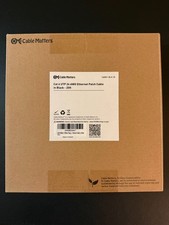 Lot of Two (2) Cable Matters Cat6 25ft Black Snagless Ethernet Cables New Boxed. picture