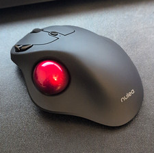 Nulea M501 Wireless Trackball Mouse Scroll Wheel Bluetooth USB Black/Red picture