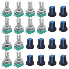 TWTADE 12Pcs Single Linear Rotary Seal Amplifier Potentiometers Type 5k,10K,2... picture