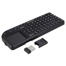 2.4GHz Wireless Touchpad/Rechargeable Ultra Mini Thin USB Backlit Keyboard F NEW picture