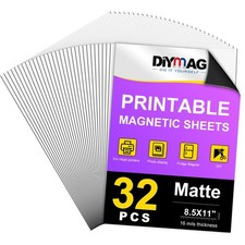 DIYMAG Printable Magnetic Sheets, Matte 32Pcs 8.5