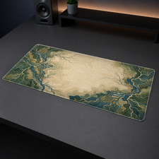 River Basin Contour Weave Topographic Desk Mat Mouse Pad 36x18 picture