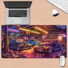 1pc XXL Large Gaming Desk Compatible with Racing Games - Garage & Cars Compute picture