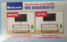 Wire Trak Wire Flat Screen Tv Management Kit 3M Adhesives Made In USA picture