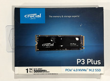 New In Box Crucial P3 Plus 1TB PCIe 4.0 NVMe M.2 2280 SSD 5000MB/s 1GB Cache picture