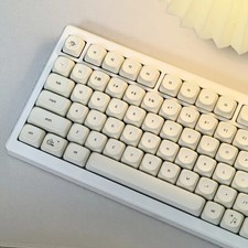 124-Key Milky White Cat Themed Keycaps for Mechanical Keyboards picture