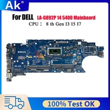 For Dell 5400 Notebook Mainboard LA-G892P with I5 I7 8th Gen CPU 06RVRC 05T75M picture