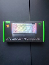 Razer BlackWidow V4 75% Mechanical Keyboard Phantom White Edition NIB picture