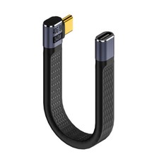 CY USB4 Extension Cable 13cm Male to Female Slim Flat 40Gbps 240W Power Video picture