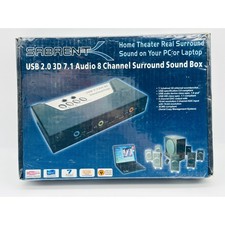 Sabrent USB 2.0 3D 7.1 Audio 8 Channel Surround Sound Box External USB-SND8 New picture