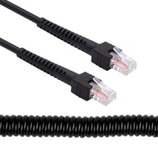 RJ45 Cat6 Ethernet Cable 8P8C UTP Stretch Coiled Network LAN Patch Cord 100cm picture
