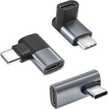 Basesailor USB C 90 Degree Adapter 3Pack,100W Right Angle Extender,Type C Male picture