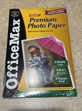 Office Max Glossy Premium Photo Paper 50 Sheets 4” X 6” New Sealed OM96282 picture