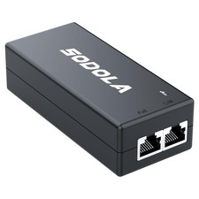 SODOLA 2.5Gb PoE+ Injector 30W,Power Over Ethernet Plus Black picture