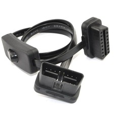 OBD 2 Cable Cord,Ultra Slim 16 pin M/F OBDII Extension Cable with Power  picture