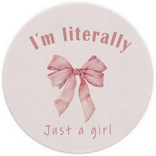 Coquette Preppy Pink Bow Mouse Pad Girly Desk Office Accessories 7.9x7.9 In picture