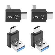 QIANRENON 90° Angle USB3.1 Male to USB C Charging Adapter 10Gbps USB3.1...  picture
