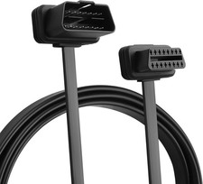 OBD Slim Extension Cable,16 Pin OBD2 Male to 90-degree 16-pin Male Connector picture