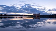Landscape coast lake architecture moritzburg castle Custom Gaming Mat Desk picture