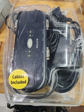BELKIN F1DJ104P-B, 4-Port KVM Switch Bundled With Cables Brand New Sealed picture