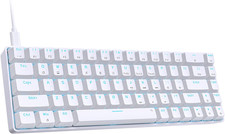 Teclado Gamer T68SE Mecánico 60%, 68 Teclas, Switch Rojo, Blanco picture