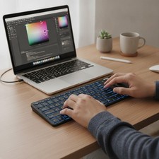 Universal Bluetooth Touchpad Keyboard with 7 Colors - Perfect for Smart TVs picture