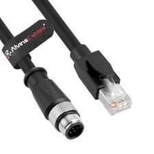 M12 A-Code 8 Pin Male to RJ45 Ethernet Cable Shielded Industrial Drag Chain 8M picture
