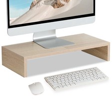 20 inch Monitor Stand Riser for Desk, TV/Screen/PC/Printer/Laptop Riser Maple. picture