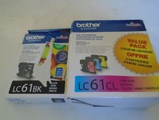 Brother LC61CL Black Yellow Cyan Magenta GENUINE OEM Date 2021/2020 ai picture