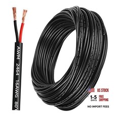 16 Gauge Electrical Wire 2 Conductor, 16 AWG Stranded PVC Oxygen 50FT 16AWG-2C picture