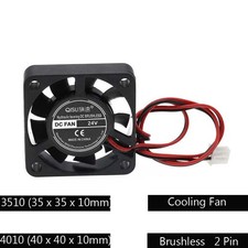 DC 3.7V-24V Brushless Chassis Cooling Fan 3510/ 4010 40x40x10mm 2 Pin Cable picture
