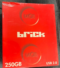 LaCie Brick 250GB Desktop Hard Drive USB 2.0 Model#301062U Red Brand-New RARE picture